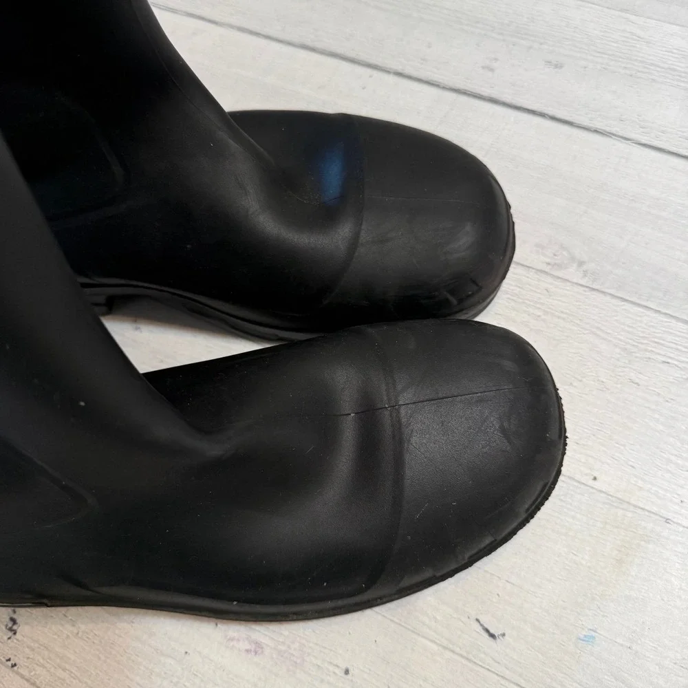 Dunlop unisex Black‎ Rubber Boots Steel Toe men 7 women 9